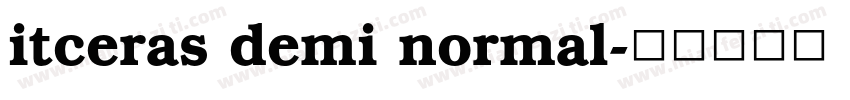 itceras demi normal字体转换
